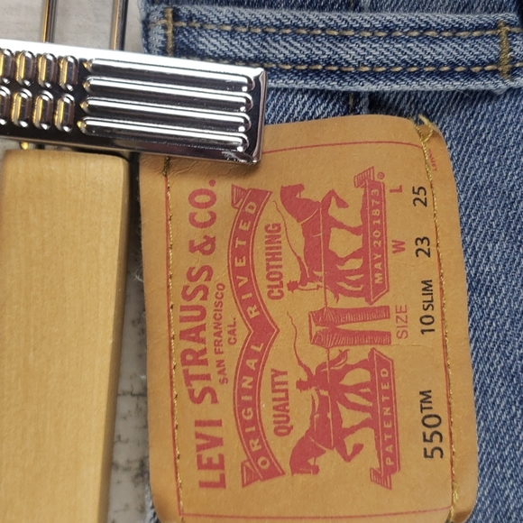 Levi's 550 relaxed denim blue jeans Size 10 slim - Picture 5 of 8